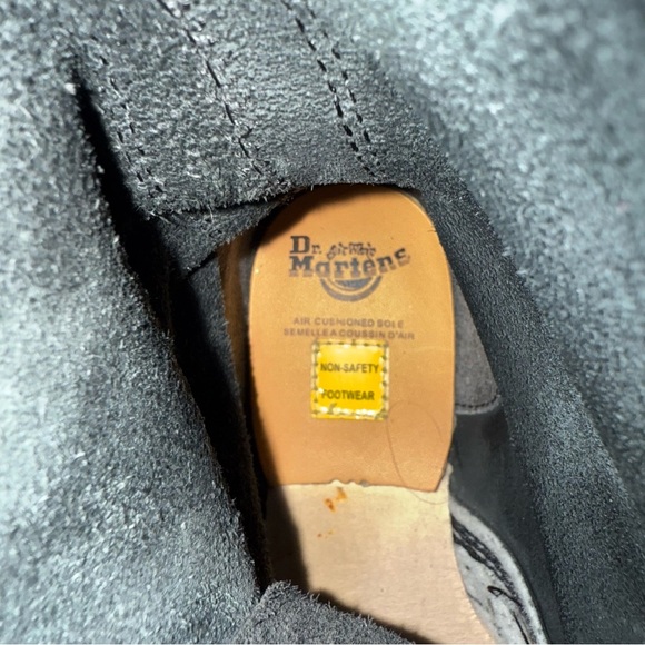VINTAGE DR MARTENS 1942 20 Eye Tall Lace Up Black Leather Boots EU41 US L9 M8 - Picture 8 of 11